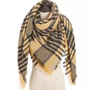 New Yellow Triangle Blanket Cashmere Scarf